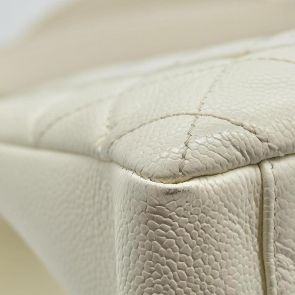 $3500 Chanel Caviar Quilted XL Grand Shopping Tote GST White - Picture 10 of 15